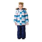 Комплект зимний (куртка, полукомбинезон) для девочки, рост 100 см, синий - Фото 1