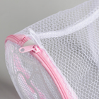 Мешок для стирки белья с диском Доляна, 15×15×19 см, крупная сетка, белый - Фото 3