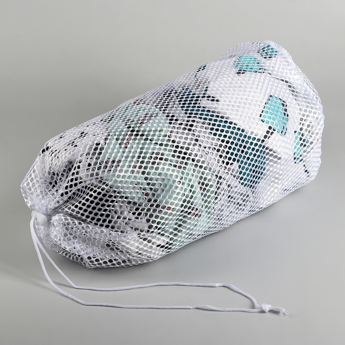 Мешок для стирки белья Доляна, 30×40 см, крупная сетка, цвет белый - фото 1901021259