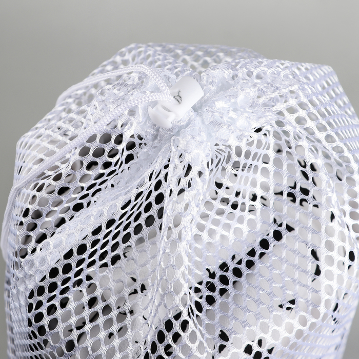 Мешок для стирки белья Доляна, 30×40 см, крупная сетка, цвет белый - фото 1901021260