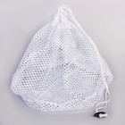 Мешок для стирки белья Доляна, 30×40 см, крупная сетка, цвет белый - фото 8340156