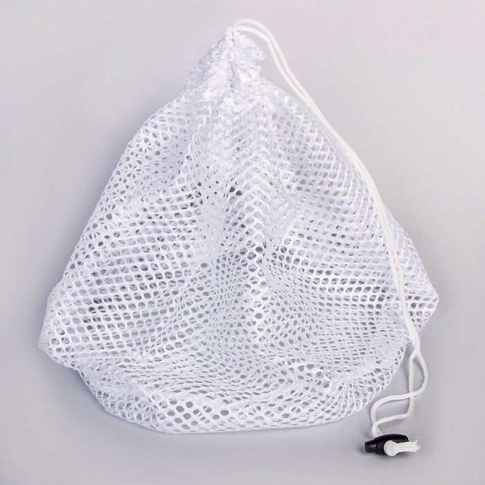Мешок для стирки белья Доляна, 30×40 см, крупная сетка, цвет белый - фото 1901021262