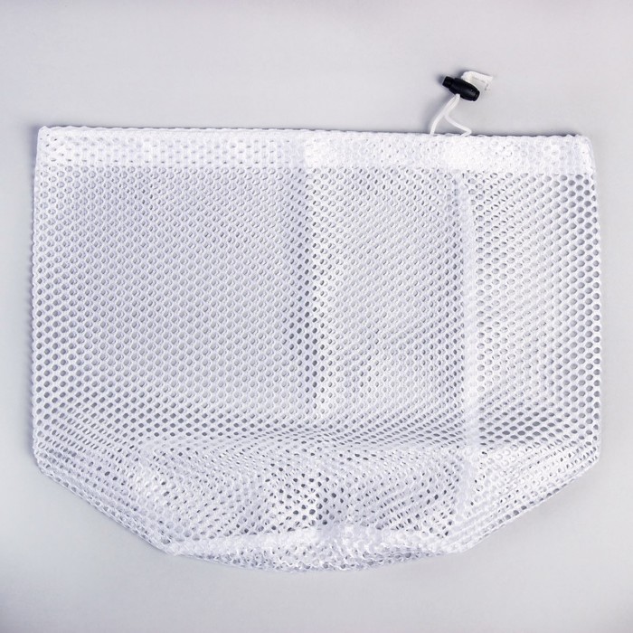Мешок для стирки белья Доляна, 30×40 см, крупная сетка, цвет белый - фото 1901021264