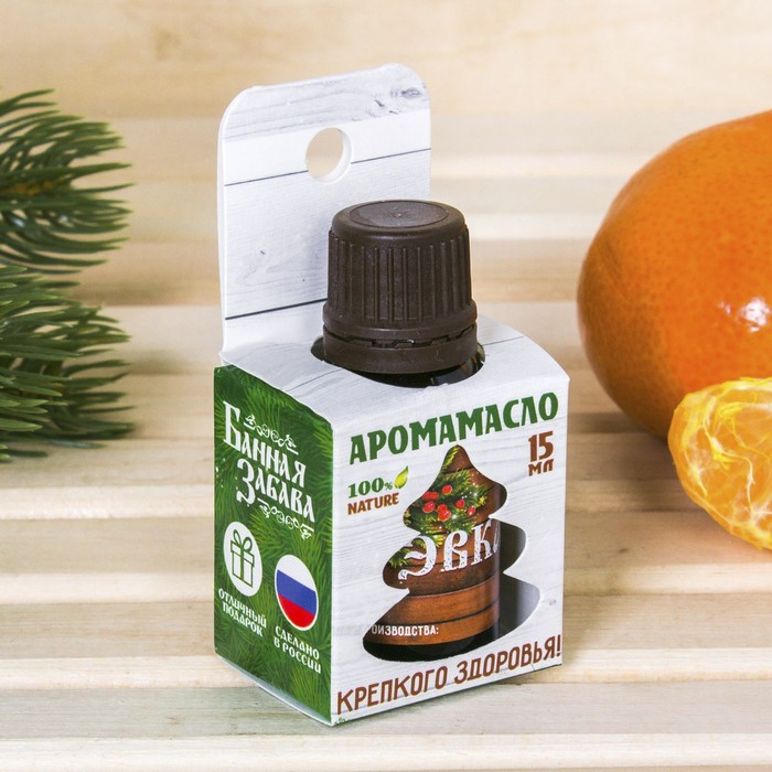 Эфирное масло 15 мл эвкалипт "Крепкого здоровья в Новом году!" в подарочной коробке - Фото 1