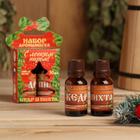 Набор эфирных масел 2 шт по 15 мл, кедр и пихта "С легким паром! С Новым годом" - Фото 1