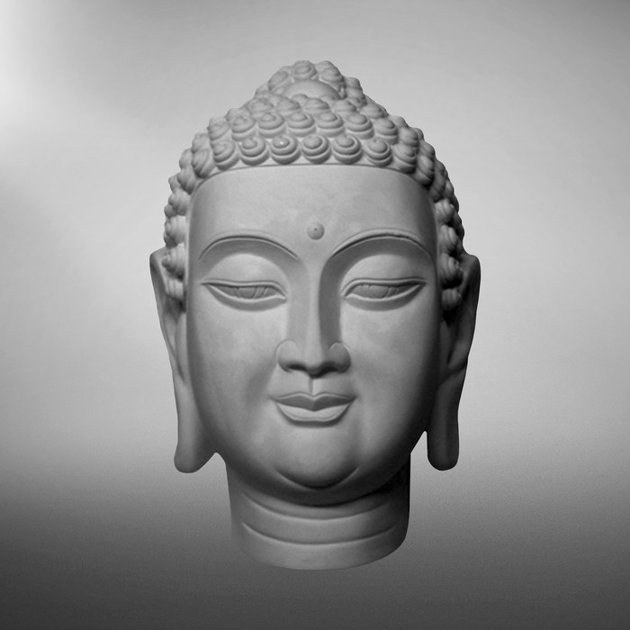 Гипсовая фигура известные люди: Голова Будды, 31 х 20,5 х 44 см - Фото 1