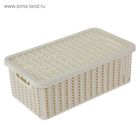 Корзина для хранения «Вязание», 3 л, 26.5×15×10 см, с крышкой, белая - Фото 6