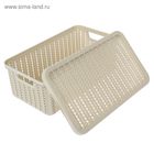 Корзина для хранения «Вязание», 3 л, 26.5×15×10 см, с крышкой, белая - Фото 7