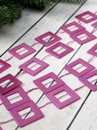 Бусы на ёлку «Квадрат», длина 2.7 м, фиолетовые 2155372