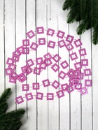 Бусы на ёлку «Квадрат», длина 2.7 м, фиолетовые 2155372