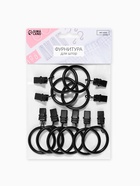 Кольцо для карниза, с зажимом, d=32/40 мм, 10 шт., чёрное - Фото 5