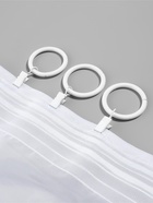 Кольцо для карниза, с зажимом, d=38/48 мм, 10 шт., белое - Фото 3