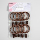 Кольцо для карниза, с зажимом, d=38/48 мм, 10 шт., цвет бронзовый - Фото 2