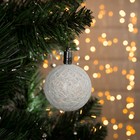 Игрушка световая "Елочный шар" (батарейки в комплекте) 6 см, 1 LED, RGB, БЕЛЫЙ - Фото 2