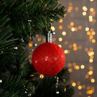 Игрушка световая "Елочный шар" (батарейки в комплекте) 6 см, 1 LED, RGB, КРАСНЫЙ - Фото 2