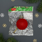 Игрушка световая "Елочный шар" (батарейки в комплекте) 6 см, 1 LED, RGB, КРАСНЫЙ - Фото 3