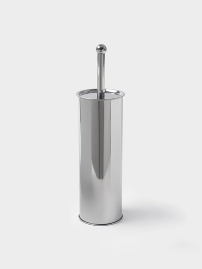 Ёршик для унитаза с подставкой, 9.5×9.5×37 см, хром