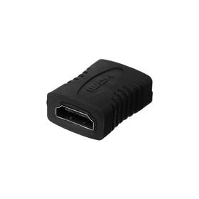 Переходник LuazON PL-004, HDMI (f) - HDMI (f), черный