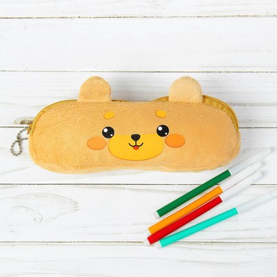 Школьный пенал «Мишка», мягкий , 20х6,5 см