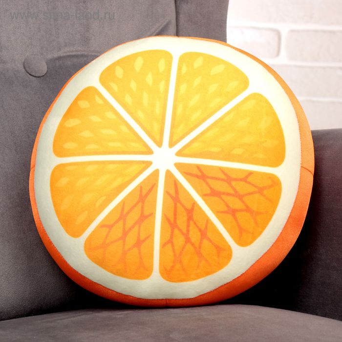 Мягкая-подушка антистресс "Апельсин", 28 см - Фото 1