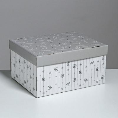Коробка подарочная новогодняя складная «Зимнее утро», 31.2×25.6×16.1 см, Новый год