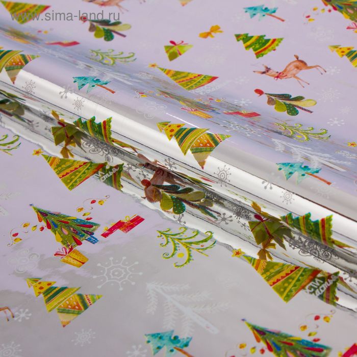 Плёнка упаковочная голография «Радости и счастья» ,70 × 100 см - Фото 1