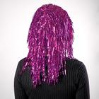 Карнавальный парик «Дождь», 45 см, цвет фуксия - Фото 2