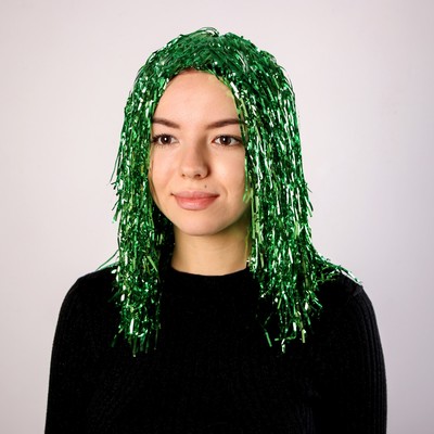 Карнавальный парик «Дождь», 45 см, цвет зелёный