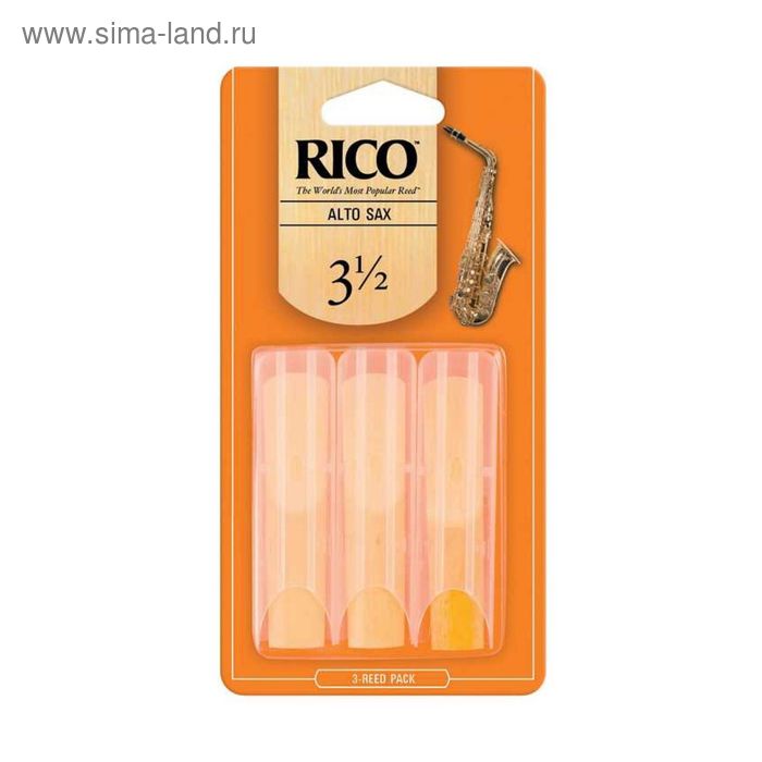 Трости Rico RJA0335   для саксофона альт, размер 3.5, 3шт - Фото 1