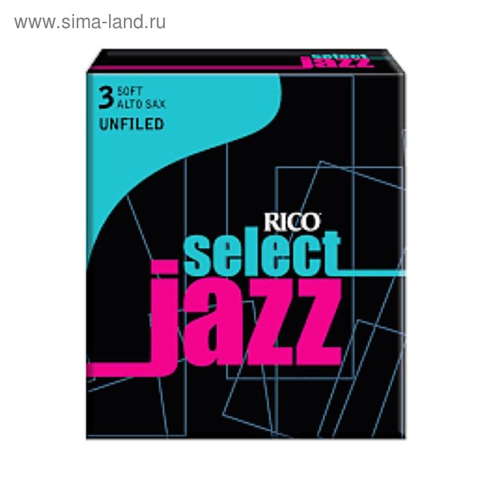 Трости Rico RRS10ASX3S Select Jazz  для саксофона альт, размер 3, мягкие (Soft), 10шт - Фото 1