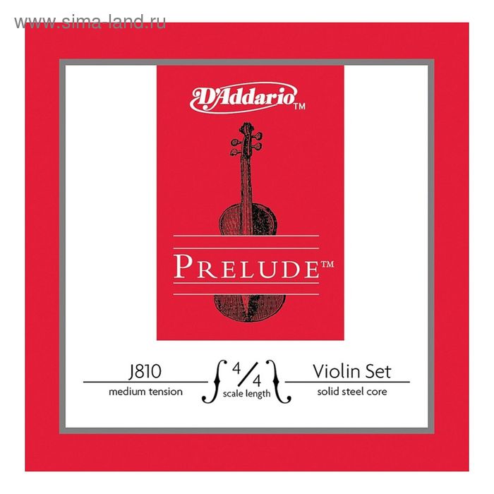 Струны для скрипки D`Addario J810-4/4M PRELUDE - Фото 1