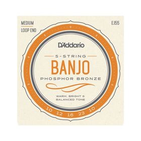 

Струны для 5-струнного банджо D'Addario EJ55 фосф.бронза, Medium, 10-23