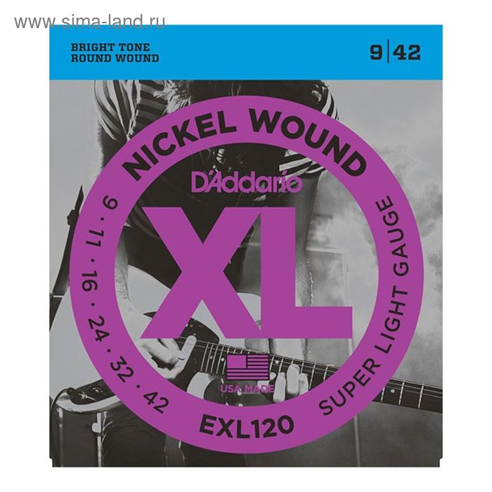 Струны для электрогитары  EXL120 XL NICKEL WOUND Super Light 9-42 - Фото 1