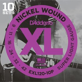 

Струны для электрогитары D'Addario EXL120-10P Nickel Wound Super Light 10 комплектов