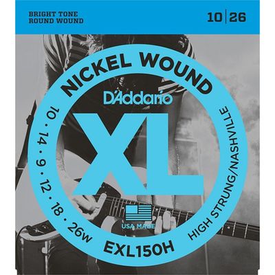 Струны для электрогитары D'Addario EXL150H Nickel Wound High-Strung/Nashville Tuning 10-26