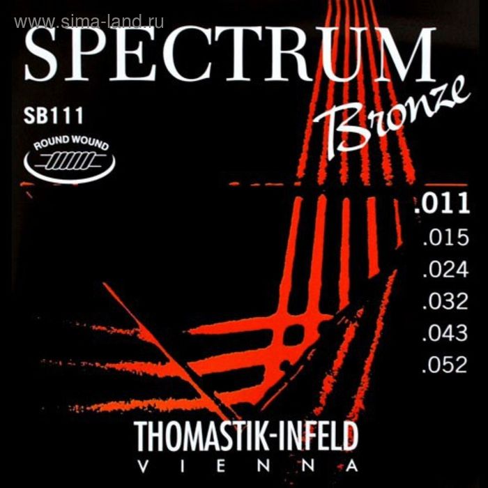 Комплект струн для акустической  Thomastik SB111 Spectrum Bronze  сталь/бронза, 011-052 - Фото 1