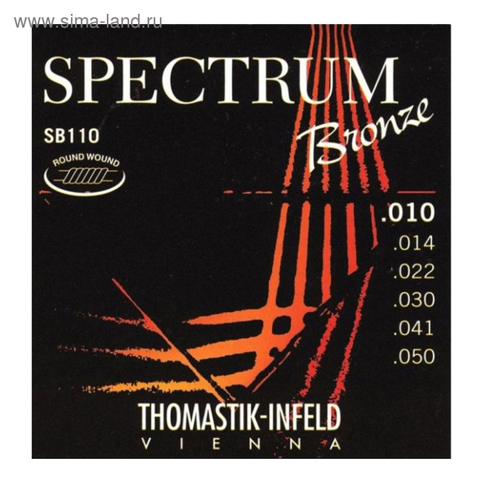 Комплект струн для акустической  Thomastik SB110 Spectrum Bronze  сталь/бронза, 010-050 - Фото 1