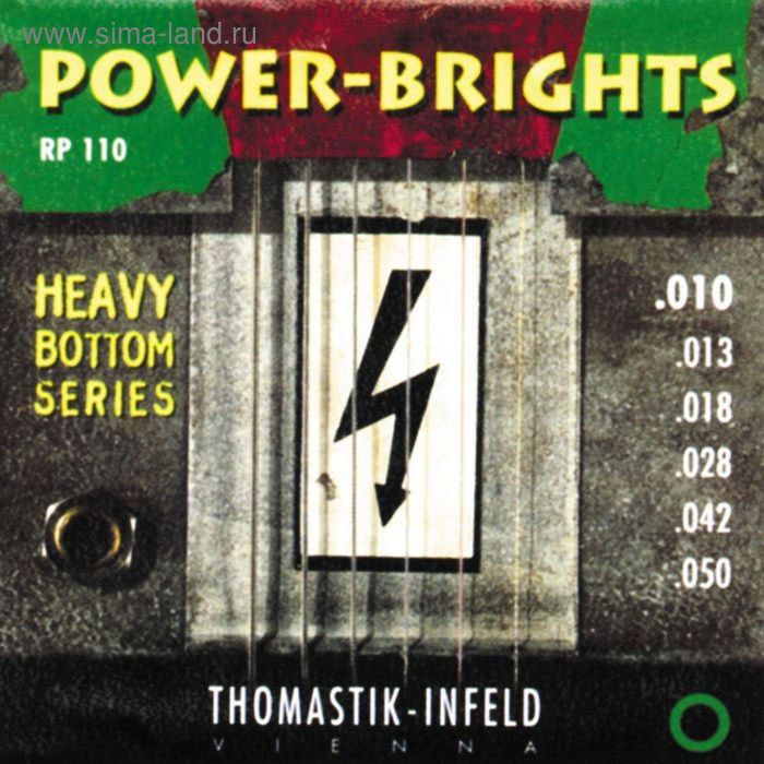 Комплект струн для электрогитары Thomastik RP110 Power-Brights Heavy Bottom 10-50 - Фото 1