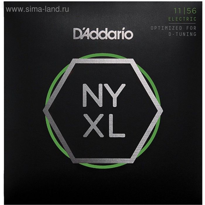 Струны для электрогитары D'Addario NYXL1156 NYXL M Top / E-H Bottom, 11-56 - Фото 1