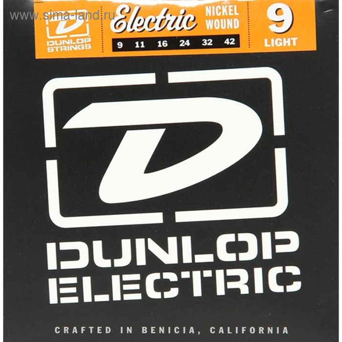 Комплект струн для электрогитары Dunlop DEN0942 никелированные, Light, 9-42 - Фото 1
