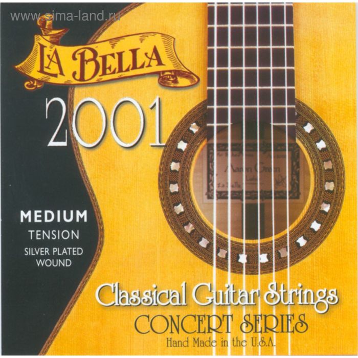 Струны для классической гитары La Bella 2001M 2001 Medium Tension - Фото 1