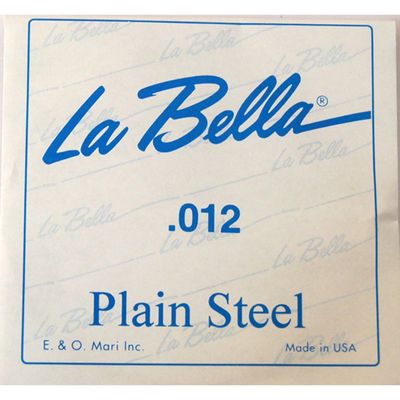 Отдельная стальная струна La Bella PS012 без оплетки, 012