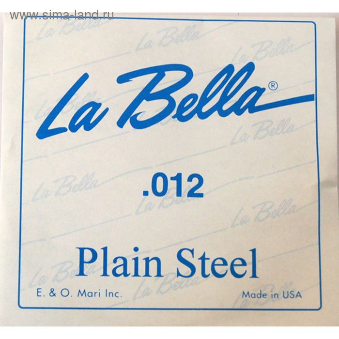 Отдельная стальная струна La Bella PS012 без оплетки, 012 - Фото 1