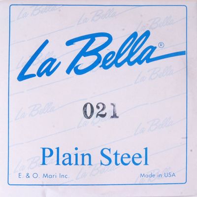 Отдельная стальная струна La Bella PS021 без оплетки, 021