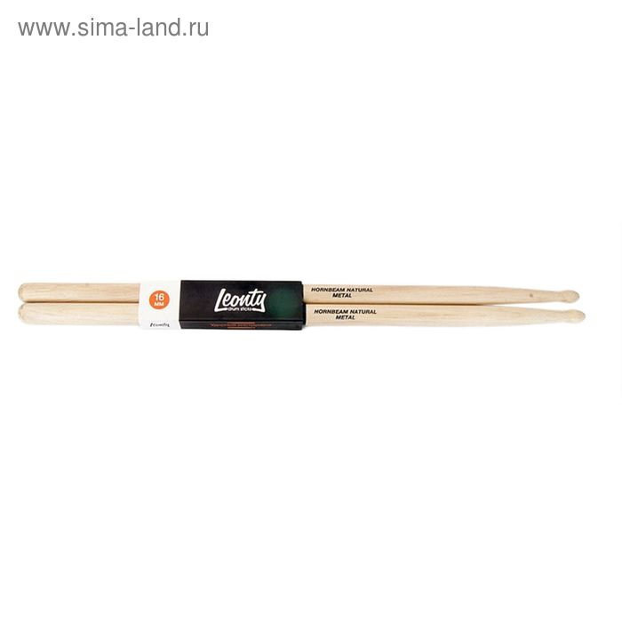 Барабанные палочки Leonty LMetal Hornbeam Natural Metal граб, деревянный наконечник - Фото 1