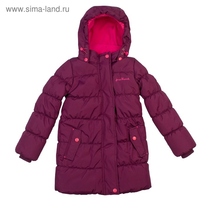 Пальто зимнее для девочки, рост 110 см, цвет фиолетовый W17357