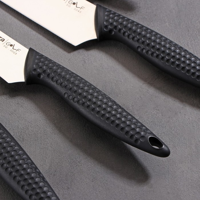 Набор ножей Samura GOLF, 4 шт: лезвие 9,8 см, 15,8 см, 22,1 см, 25,1 см - фото 1884796377