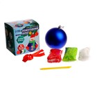 Новогодний ёлочный шар с массой для лепки "Снеговик" - Фото 3