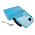 Ланч-бокс пластиковый 2 отделения SIYECAO, прямоугольный, 350 мл, 1,15 л, 19×15×7 см с ложкой, цвета МИКС - Фото 2