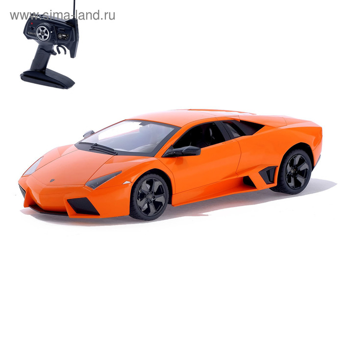 Машина радиоуправляемая Lamborghini Revento, 1:10, работает от аккумулятора, свет, цвет оранжевый